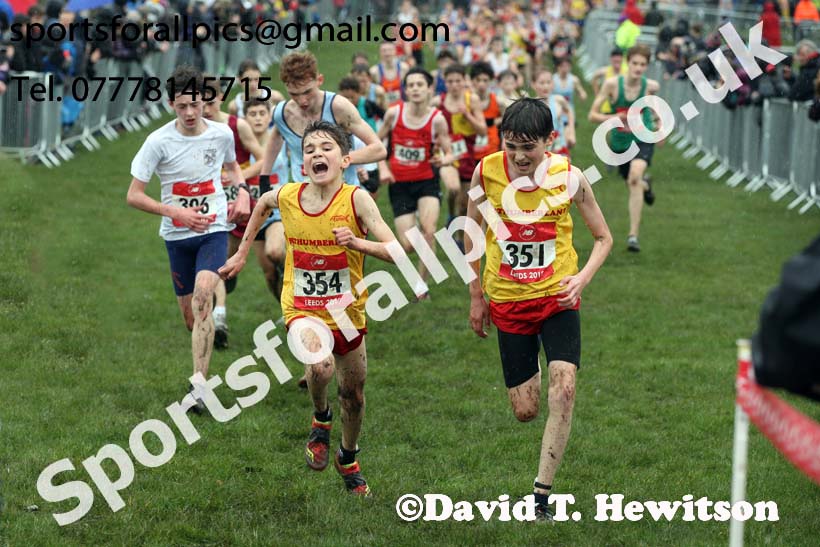 Junior boys 2019 New Balance English Schools Cross Country Champs, Temple Newsam, Leeds. Photo:  David T. Hewitson/Sports for All Pics